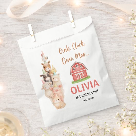 Boho Farm Animal 1st Birthday |Cute Rustic Barnyad Bedankzakje (Geknipt)