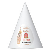 Boho Farm Animal 1st Birthday |Cute Rustic Barnyad Feesthoedjes (Voorkant)