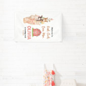 Boho Farm Animal 1st Birthday |Cute Rustic Barnyad Spandoek (Insitu)