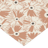 Boho Farmhouse Retro Daisy Pattern Terracotta Korte Tafelloper (Hoek)
