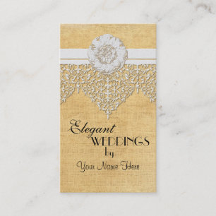 BOHO Faux Burlap in Lace gypsy moderne Mod-stijl Visitekaartje