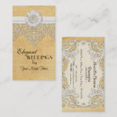 BOHO Faux Burlap in Lace gypsy moderne Mod-stijl Visitekaartje (Voorkant / Achterkant)