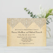 BOHO Faux Burlap in Lace gypsy moderne stijl Kaart (Staand voorkant)