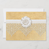 BOHO Faux Burlap in Lace gypsy moderne stijl Kaart (Achterkant)