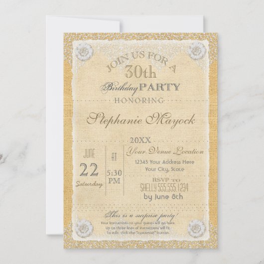 BOHO Faux Burlap in Lace gypsy moderne stijl Kaart (Voorkant)