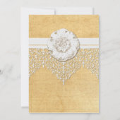 BOHO Faux Burlap in Lace gypsy moderne stijl Kaart (Achterkant)