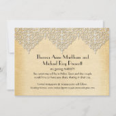 BOHO Faux Burlap in Lace gypsy moderne stijl Save The Date (Voorkant)