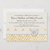 BOHO Faux Burlap n Lace cHEVRON modern model Kaart (Voorkant)