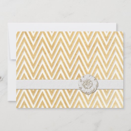 BOHO Faux Burlap n Lace cHEVRON modern model Kaart (Achterkant)