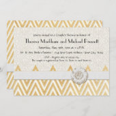 BOHO Faux Burlap n Lace cHEVRON modern model Kaart (Voorkant / Achterkant)