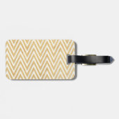 BOHO Faux Burlap n Lace Chevron moderne mod stijl Bagagelabel (Achterkant horizontaal)