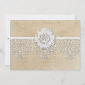 BOHO Faux Burlap n Lace gypsy modern gekleurd Kaart (Achterkant)