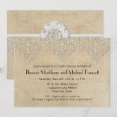 BOHO Faux Burlap n Lace gypsy modern gekleurd Kaart (Voorkant / Achterkant)