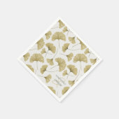 Boho Faux Gold Botanisch Patroon Monogram Servet (Hoek)