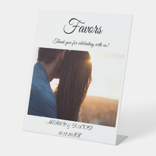 Boho Favor Photo Pedestal Sign Reclamebord Met Voetstuk (Voorkant)