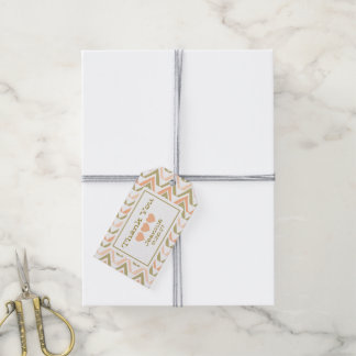 Boho Favor Tags - Peach Gold Cadeaulabel