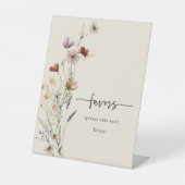 Boho Favors Bord Reclamebord Met Voetstuk (Voorkant)