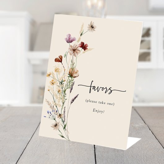 Boho Favors Bord Reclamebord Met Voetstuk