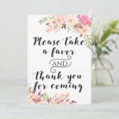 Boho Favors neem er een bord 5x7" Grootte Kaart (Staand voorkant)