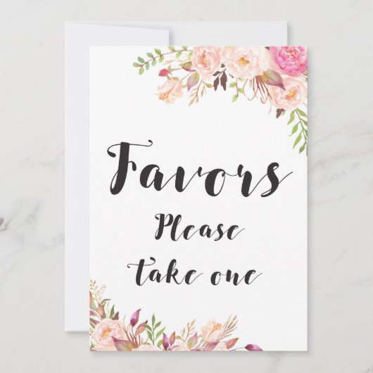 Boho Favors nemen een Sign 5x7"-formaat Kaart (Voorkant)