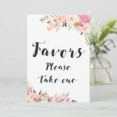 Boho Favors nemen een Sign 5x7"-formaat Kaart (Staand voorkant)