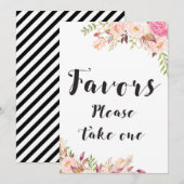 Boho Favors nemen een Sign 5x7"-formaat Kaart (Voorkant / Achterkant)