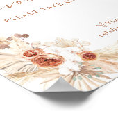 Boho Favors Sign | Terracotta Pampas Grass Shower Poster (Hoek)