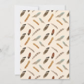Boho Feather 2e Verjaardag Uitnodiging – Terracott (Achterkant)