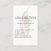 Boho Feather Abstract Visitekaartje (Achterkant)