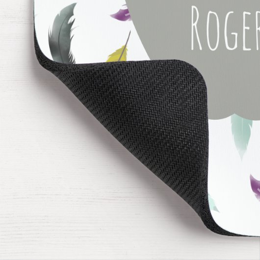 Boho Feather Apple-leraar Muismat (Hoek)