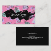 Boho Feather Art Pattern Visitekaartje (Voorkant / Achterkant)