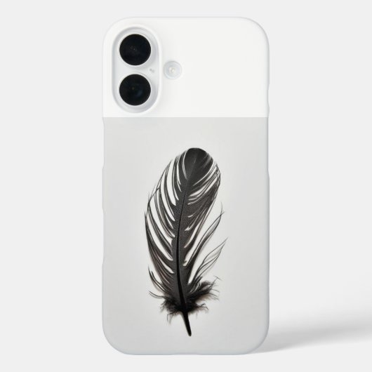 Boho Feather Art Phone Case – Elegante minimalisti (Achterkant)