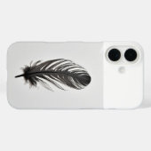 Boho Feather Art Phone Case – Elegante minimalisti (Achterkant (horizontaal))