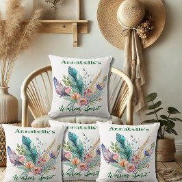 Boho Feather Aura Sierkussen