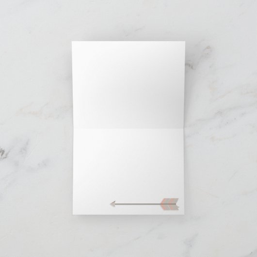 Boho Feather Baby shower Bedankt Pink & Grey (Binnen)