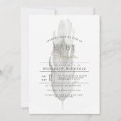 Boho Feather | BABY SHOWER WATERVERF Kaart (Voorkant)