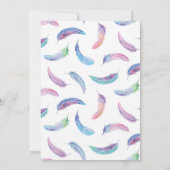Boho Feather Birthday Uitnodiging (Achterkant)