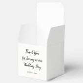 Boho Feather Bourgondië Roos krans monogram Bedankdoosjes (Geopend)