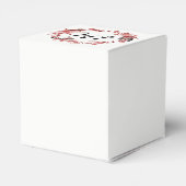 Boho Feather Bourgondië Roos krans monogram Bedankdoosjes (Achterkant)