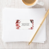 Boho Feather Bourgondië Roos kransadres Etiket (Insitu)