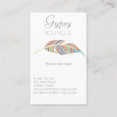 Boho Feather Boutique Visitekaartje (Achterkant)