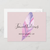 Boho Feather Business Postcard Briefkaart (Voorkant / Achterkant)