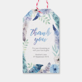 Boho Feather dank u voor labels Cadeaulabel