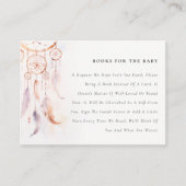 Boho Feather Dreamcatcher Boeken voor Baby shower Informatiekaartje (Voorkant)