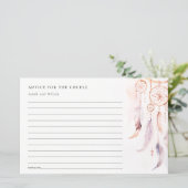 Boho Feather Dreamcatcher Wedding RSVP QR Code (Staand voorkant)