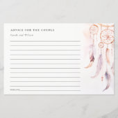 Boho Feather Dreamcatcher Wedding RSVP QR Code (Voorkant)