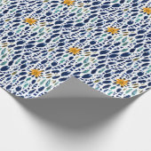 Boho Feather & Floral Pattern Cadeaupapier (Hoek)