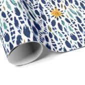 Boho Feather & Floral Pattern Cadeaupapier (Rol Hoek)