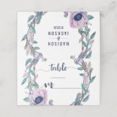 Boho Feather & Floral Tafelnummer Zitplaatsnaam Plaatskaartje (Buitenkant ongevouwen)