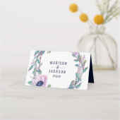 Boho Feather & Floral Tafelnummer Zitplaatsnaam Plaatskaartje (Achterkant)